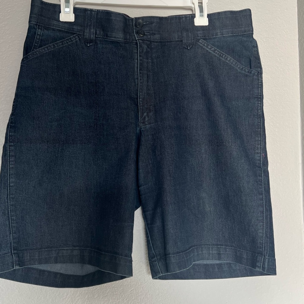 Lee Comfort Waisted Dark Indigo Denim Shorts SIZE 16